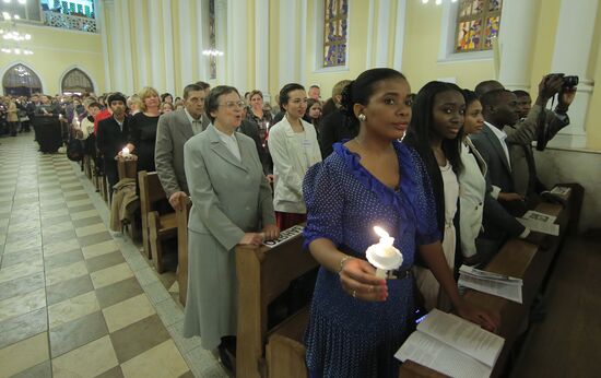Catholic Easter celebrated in Russia
