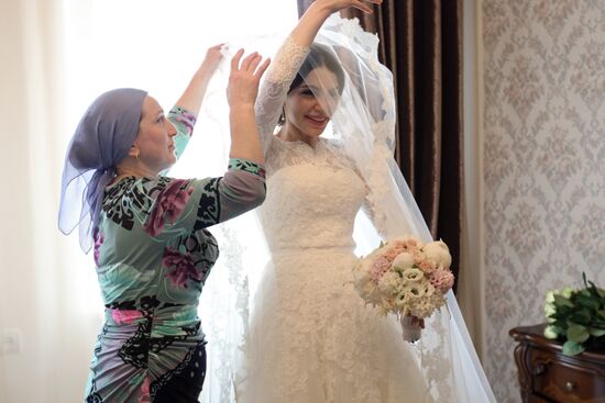 Traditional Chechen wedding in Grozny