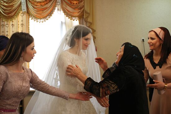 Traditional Chechen wedding in Grozny