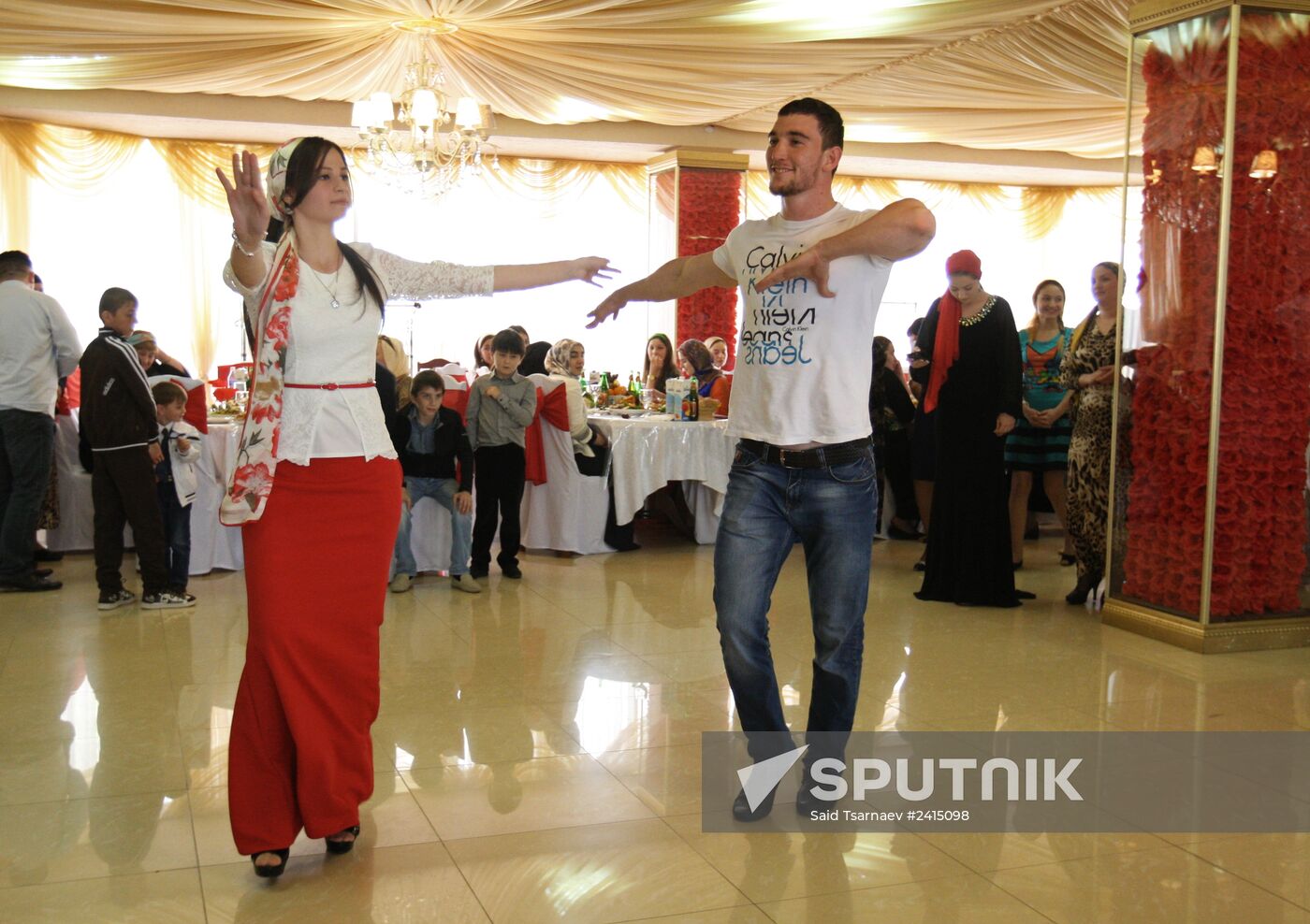 Traditional Chechen wedding in Grozny
