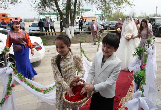 Traditional Chechen wedding in Grozny