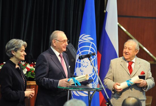 Meeting of Russian Commission for UNESCO on occasion of 60th anniversary of USSR's entry to UNESCO