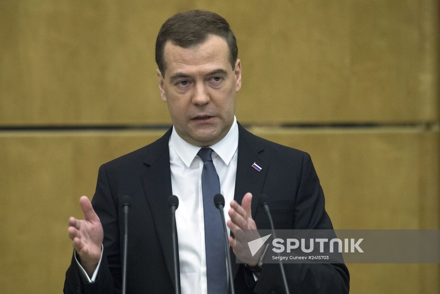 Dmitry Medvedev reports on the Government's 2013 performance at the State Duma