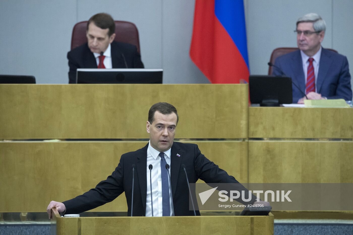 Dmitry Medvedev reports on the Government's 2013 performance at the State Duma