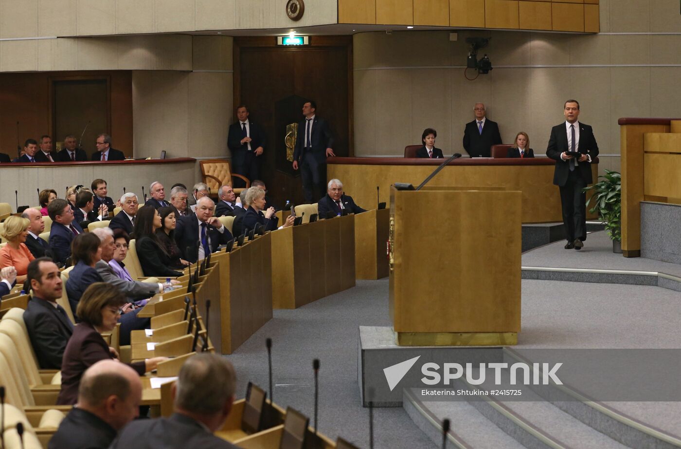 Dmitry Medvedev reports on the Government's 2013 performance at the State Duma