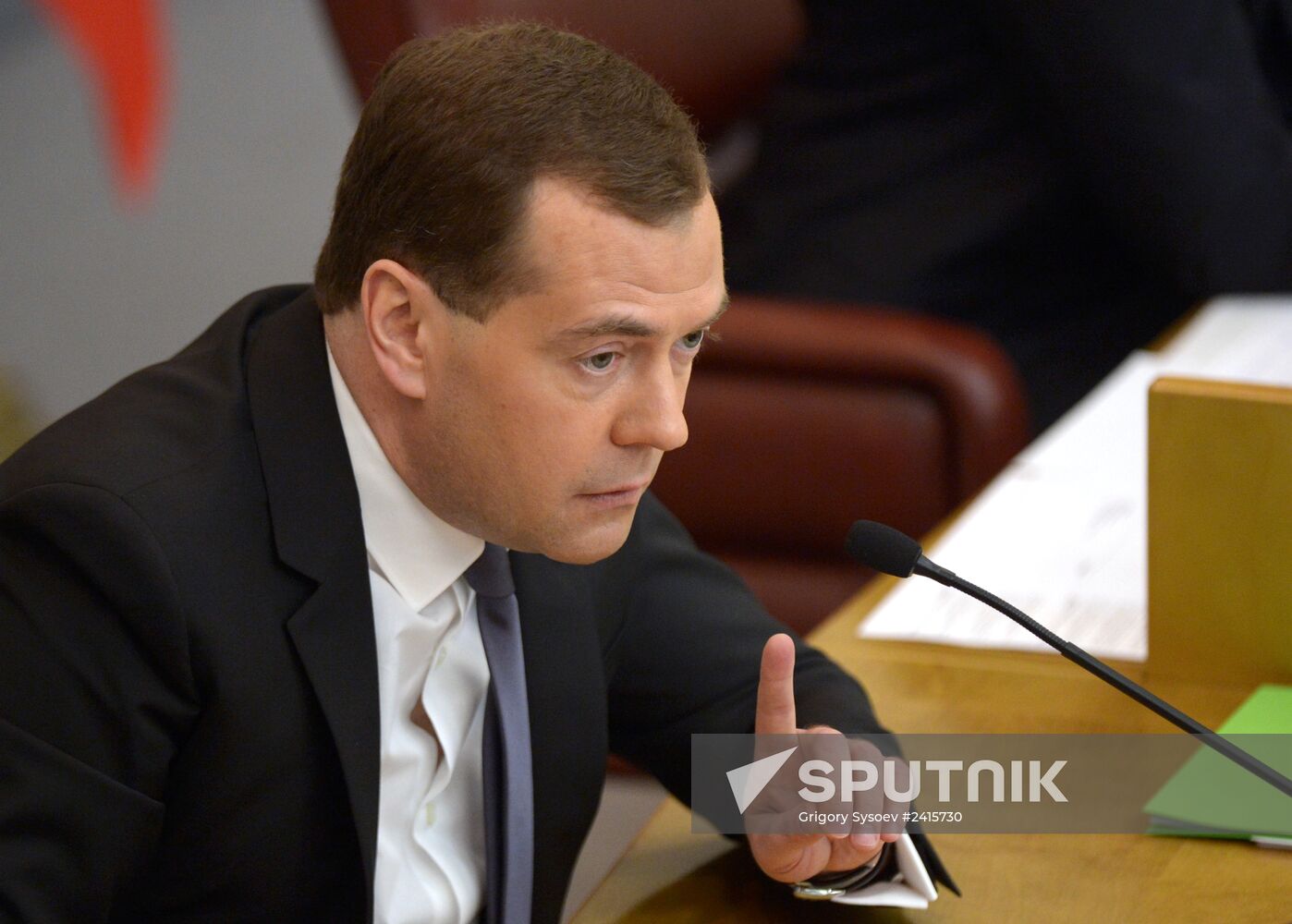 Dmitry Medvedev reports on the Government's 2013 performance at the State Duma