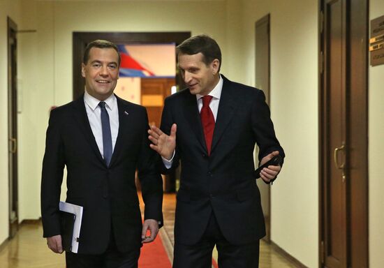 Dmitry Medvedev reports on the Government's 2013 performance at the State Duma