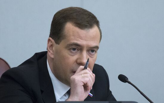 Dmitry Medvedev reports on the Government's 2013 performance at the State Duma