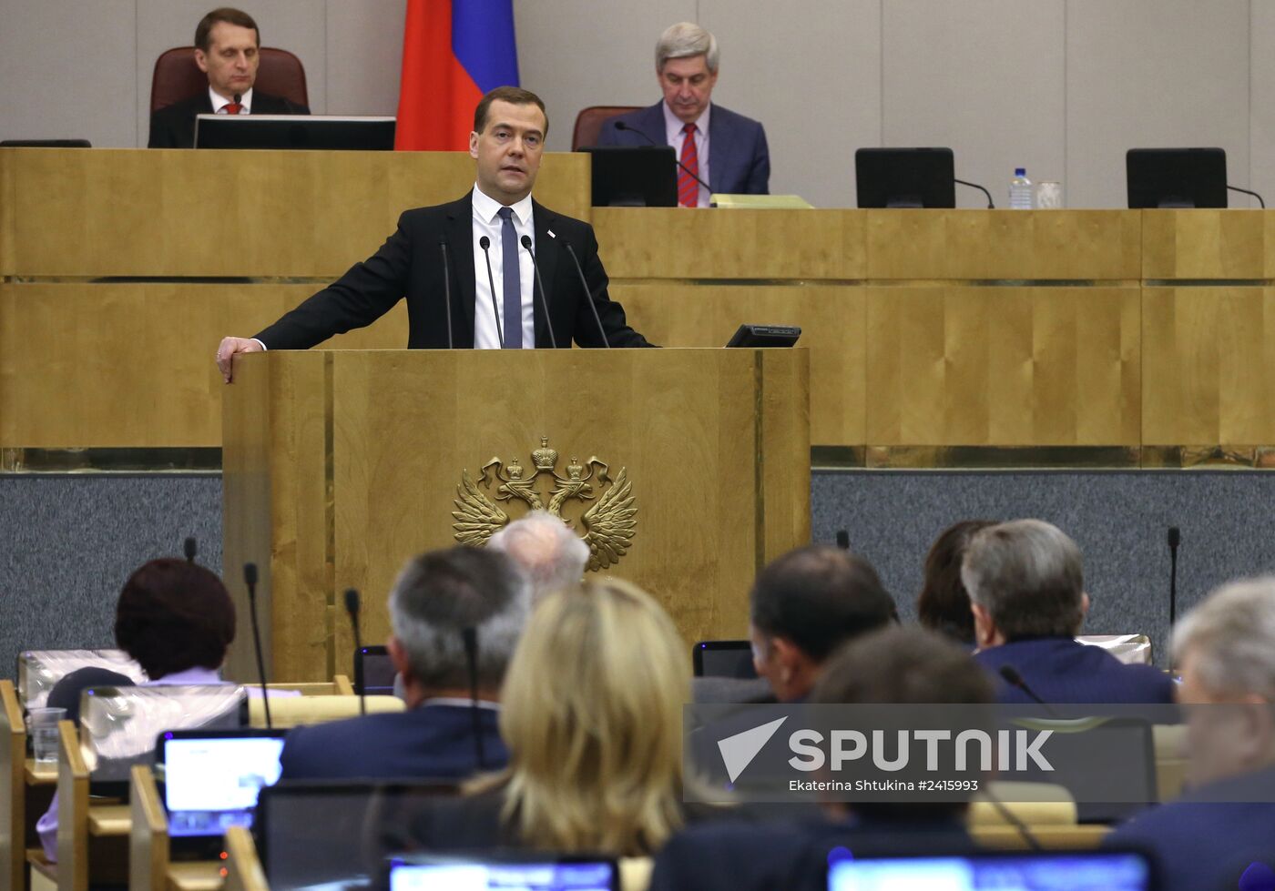 Dmitry Medvedev reports on the Government's 2013 performance at the State Duma