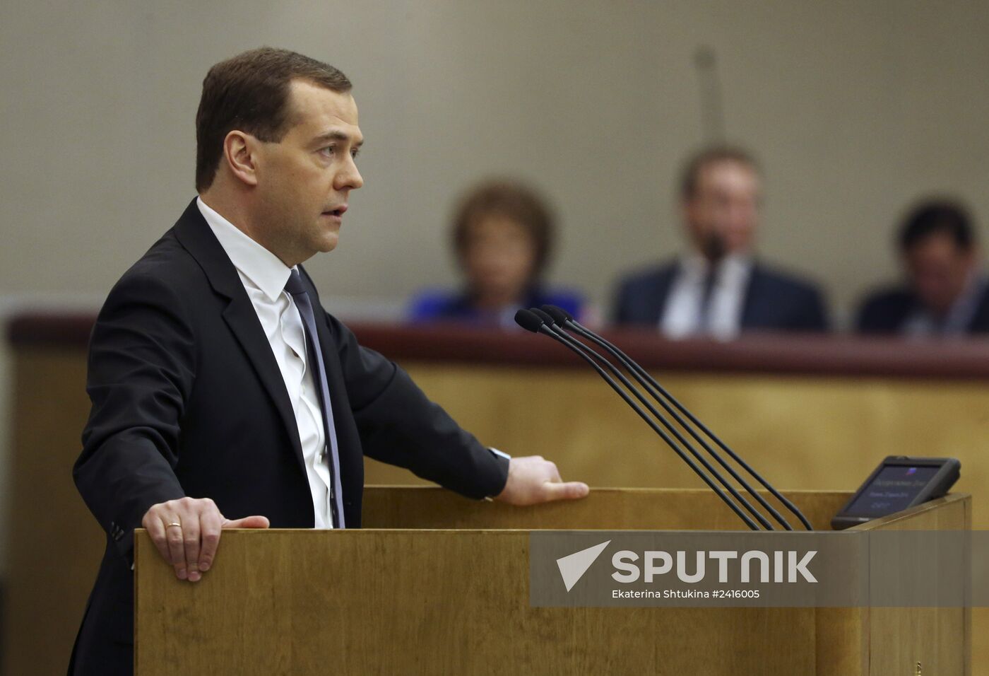 Dmitry Medvedev reports on the Government's 2013 performance at the State Duma