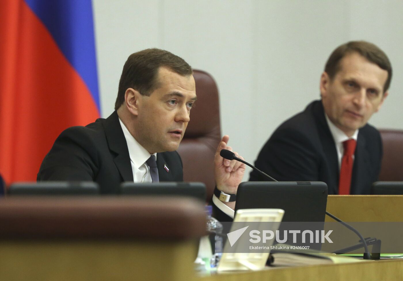 Dmitry Medvedev reports on the Government's 2013 performance at the State Duma