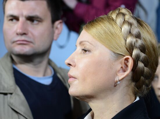 News conference by Yulia Timoshenko in Donetsk