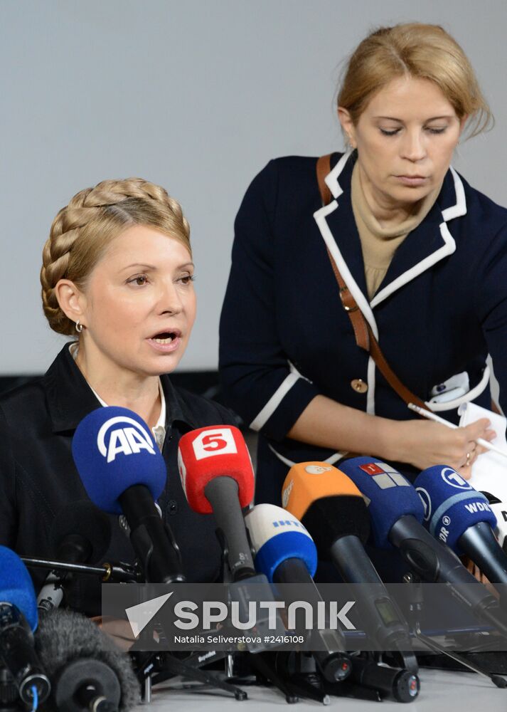 News conference by Yulia Timoshenko in Donetsk