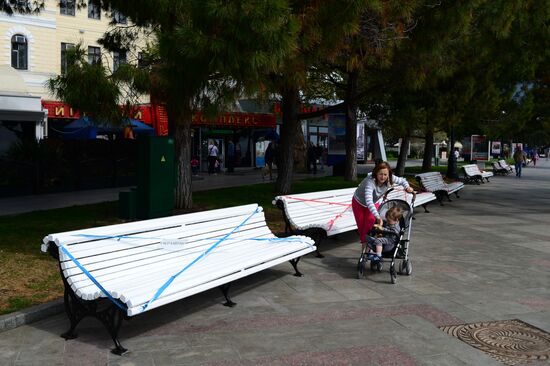 Preparations for the vacation season in Yalta