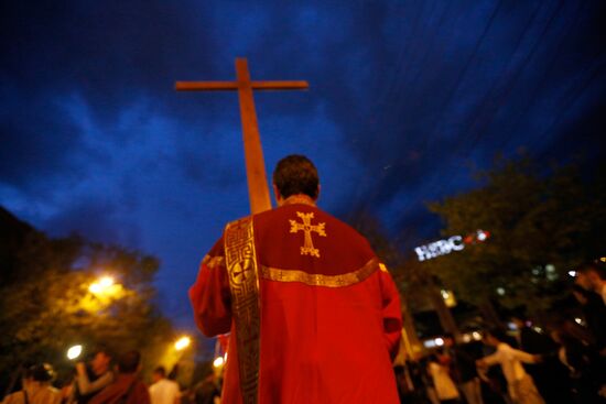March in memory of 1915 Armenian Genocide