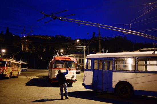 The Yalta trolleybus company