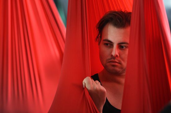 Antigravity Yoga class