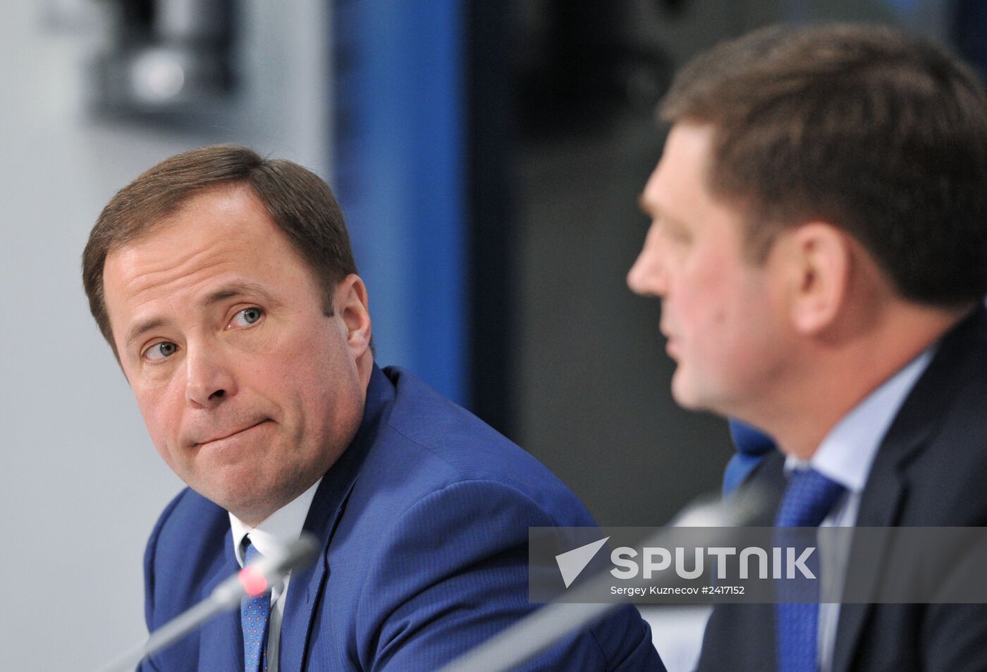 Press conference by Russia's Federal Space Agency and United Rocket and Space Corporation managers