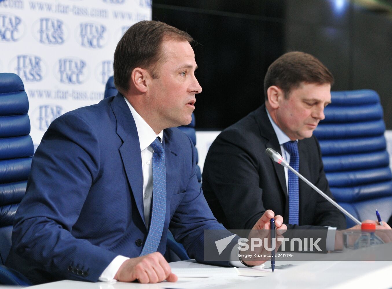 Press conference by Russia's Space Agency and United Rocket and Space Corporation managers