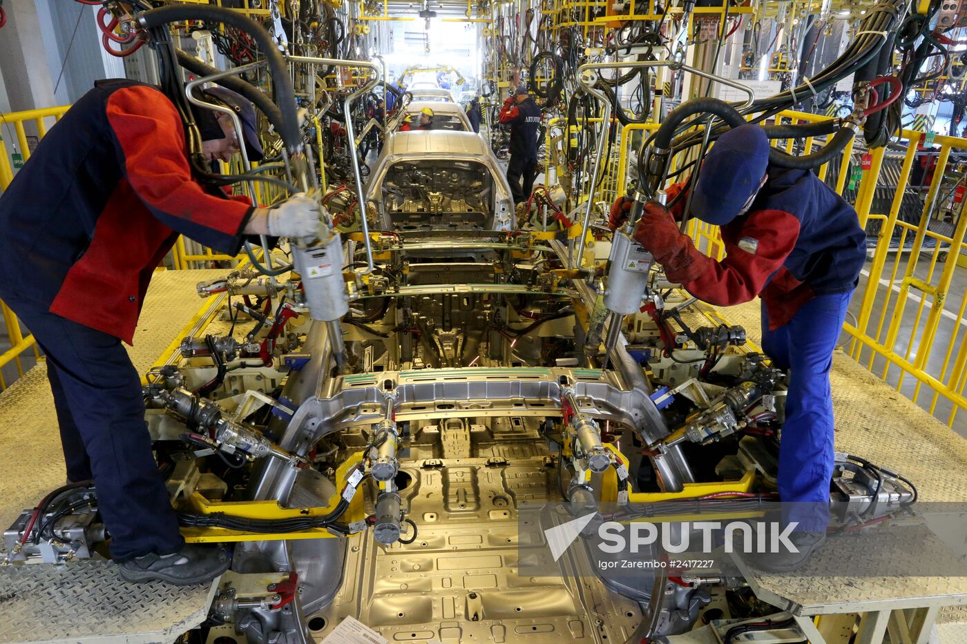 Car manufacturing at Avtotor plant, Kaliningrad