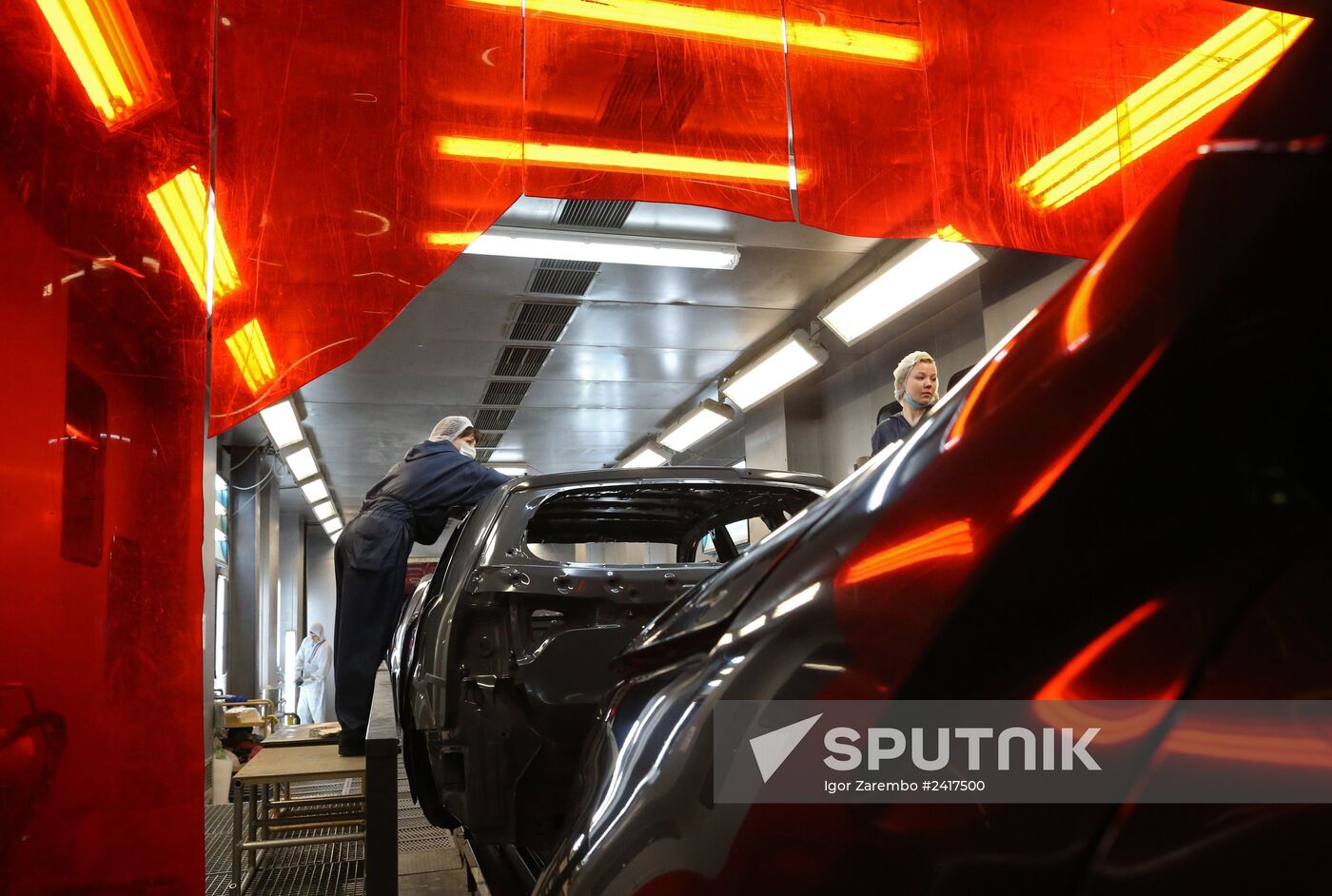 Car manufacturing at Avtotor plant, Kaliningrad