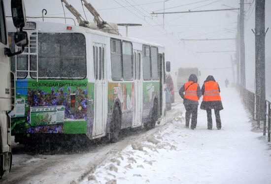 Snowstorm in Urals