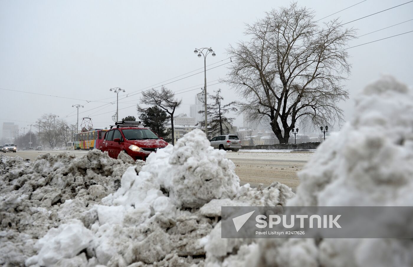 Snowstorm in Yekaterinburg