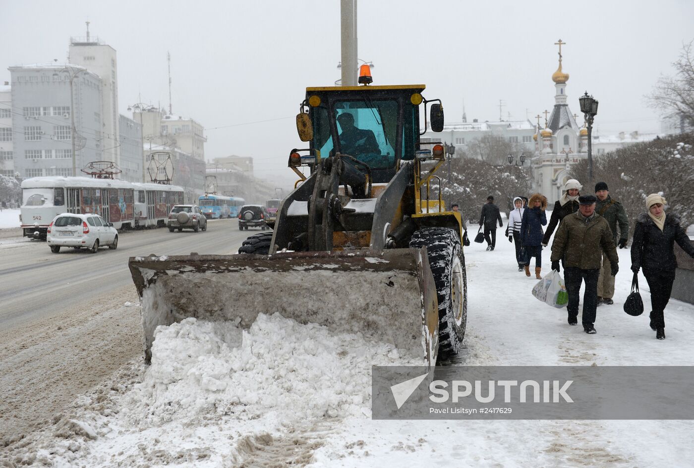 Snowstorm in Yekaterinburg