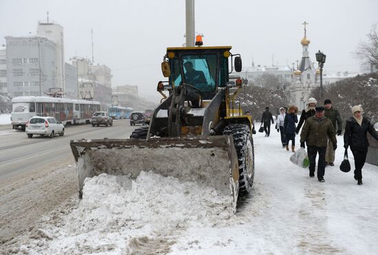 Snowstorm in Yekaterinburg