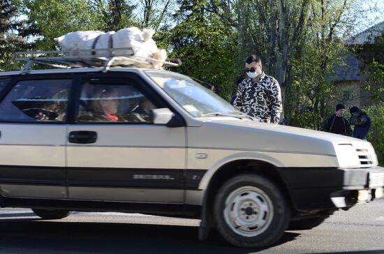 Check-point at Karpivka village in Donetsk Region