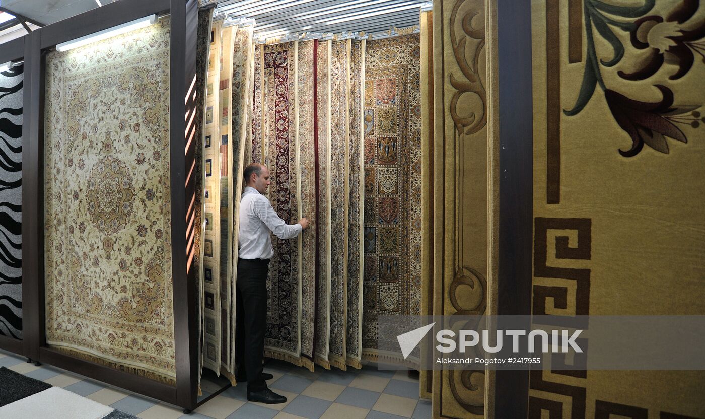 Carpet and rug production at a factory in Rostov-on-Don