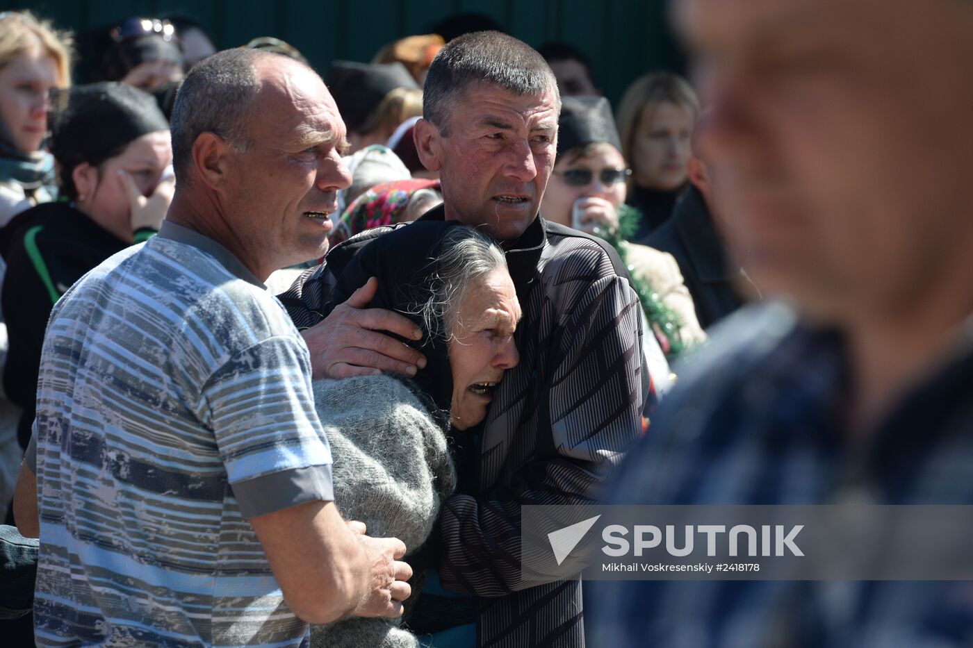 A funeral service for self-defence soldier Alexander Lubenets killed in Donetsk region