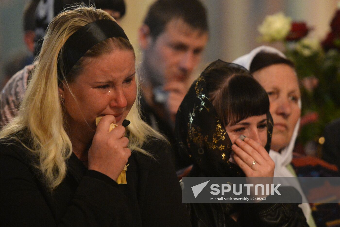 A funeral service for self-defence soldier Alexander Lubenets killed in Donetsk region