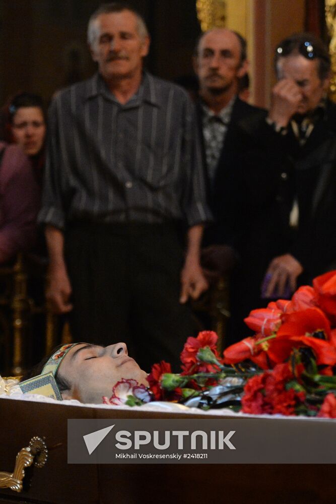 A funeral service for self-defence soldier Alexander Lubenets killed in Donetsk region