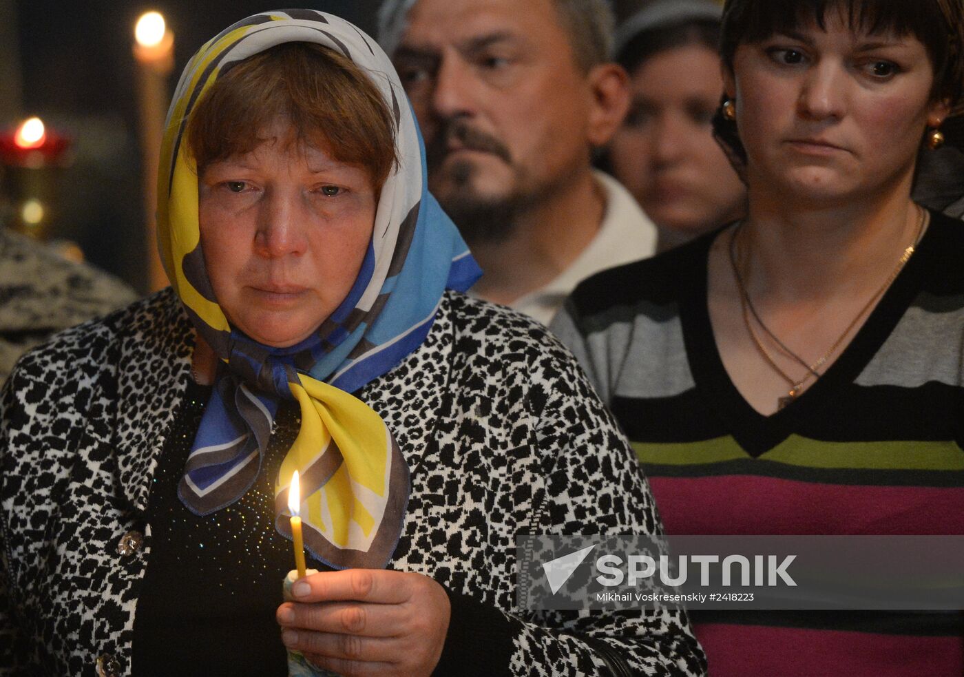 A funeral service for self-defence soldier Alexander Lubenets killed in Donetsk region