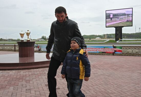 Horse race dedicated to Day of Peace in Gudermes