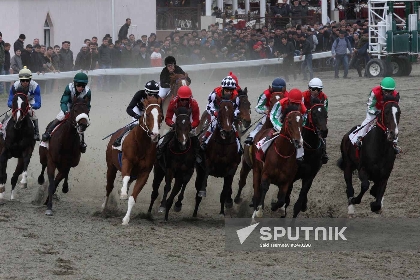 Horse race dedicated to Day of Peace in Gudermes