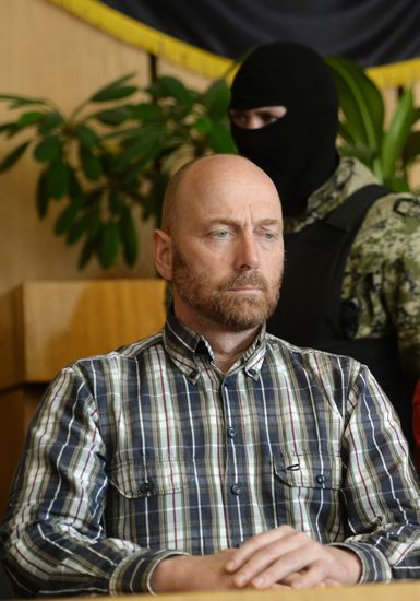 News conference by OSCE observers detained by self-defense forces in Ukraine
