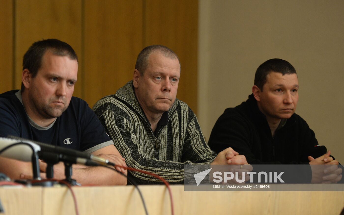 News conference by OSCE observers detained by self-defense forces in Ukraine