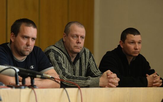 News conference by OSCE observers detained by self-defense forces in Ukraine