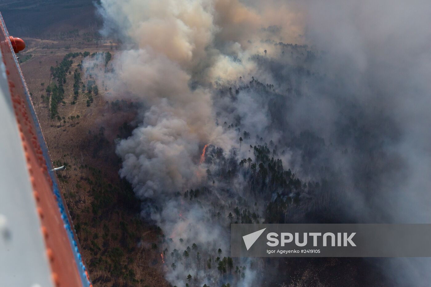 Extinguishing forest fires in the Russian Far East