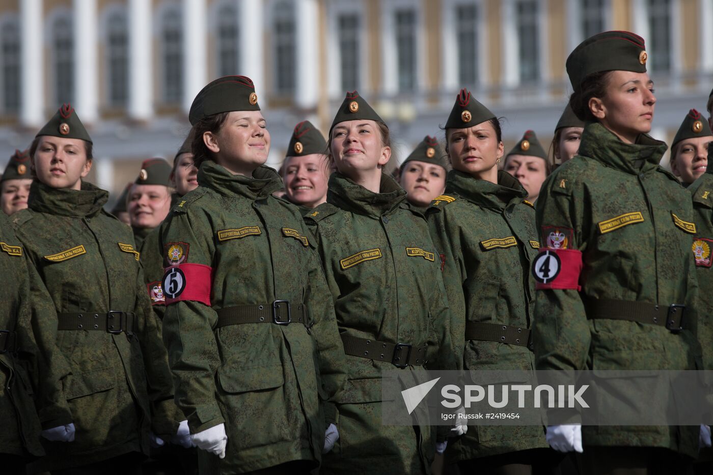 Victory parade rehearsal in St.Petersburg