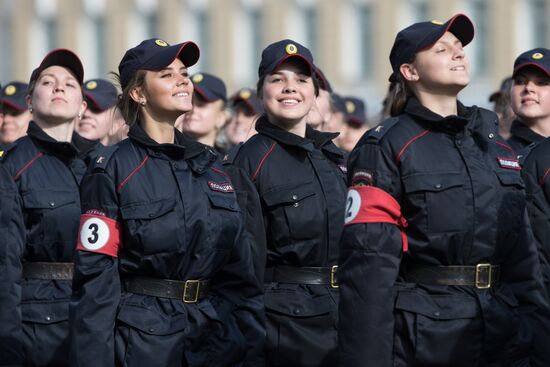 Victory parade rehearsal in St.Petersburg