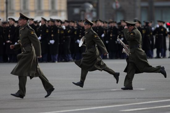 Victory parade rehearsal in St.Petersburg
