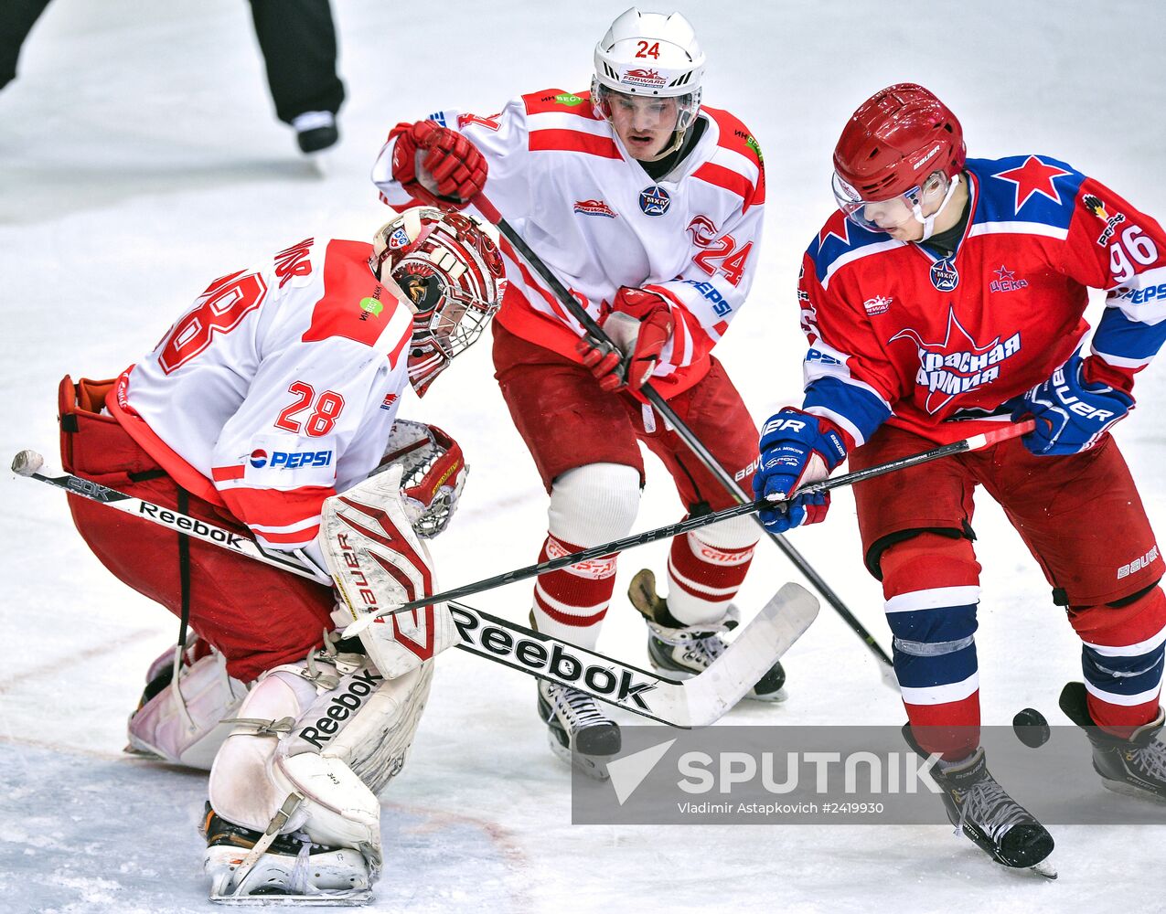 Russian Junior Hockey League. Krasnaya Armiya Moscow vs. Spartak Moscow