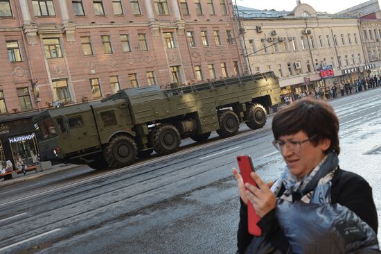 Victory Day Parade rehearsal on Red Square in Moscow