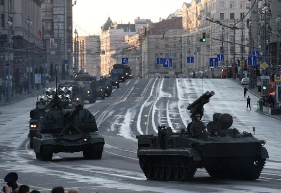 Victory Day Parade rehearsal on Red Square in Moscow