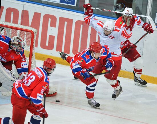 Russian Junior Hockey League. Krasnaya Armiya Moscow vs. Spartak Moscow