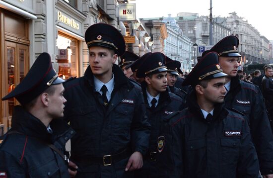 Victory Day Parade rehearsal on Red Square in Moscow