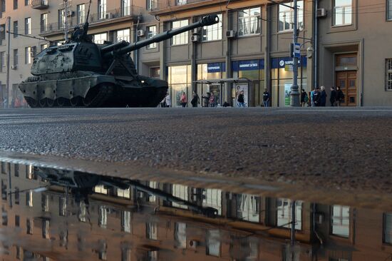 Victory Day Parade rehearsal on Red Square in Moscow